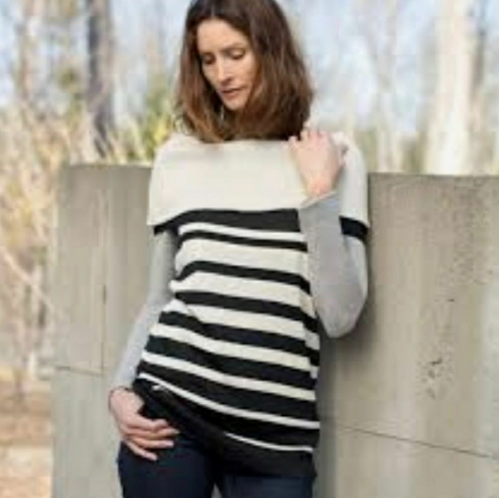 Viva Terra Alpaca Wool Cowlneck Slipover Tank Sweater Large NWT